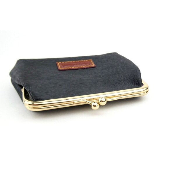 Dooney & Bourke Black Leather Large Kiss Lock Coin Purse - Picture 6 of 13